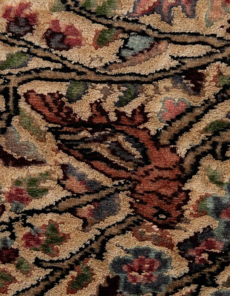 Detail image of 3' 2 x 5' 3  Hand Knotted Kashmir Oriental Rug