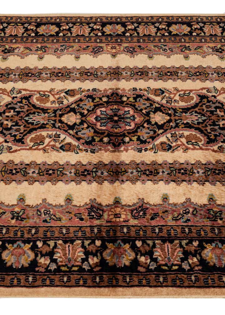 3' 3 x 5' Hand Knotted Kashmir Oriental Wool Rug