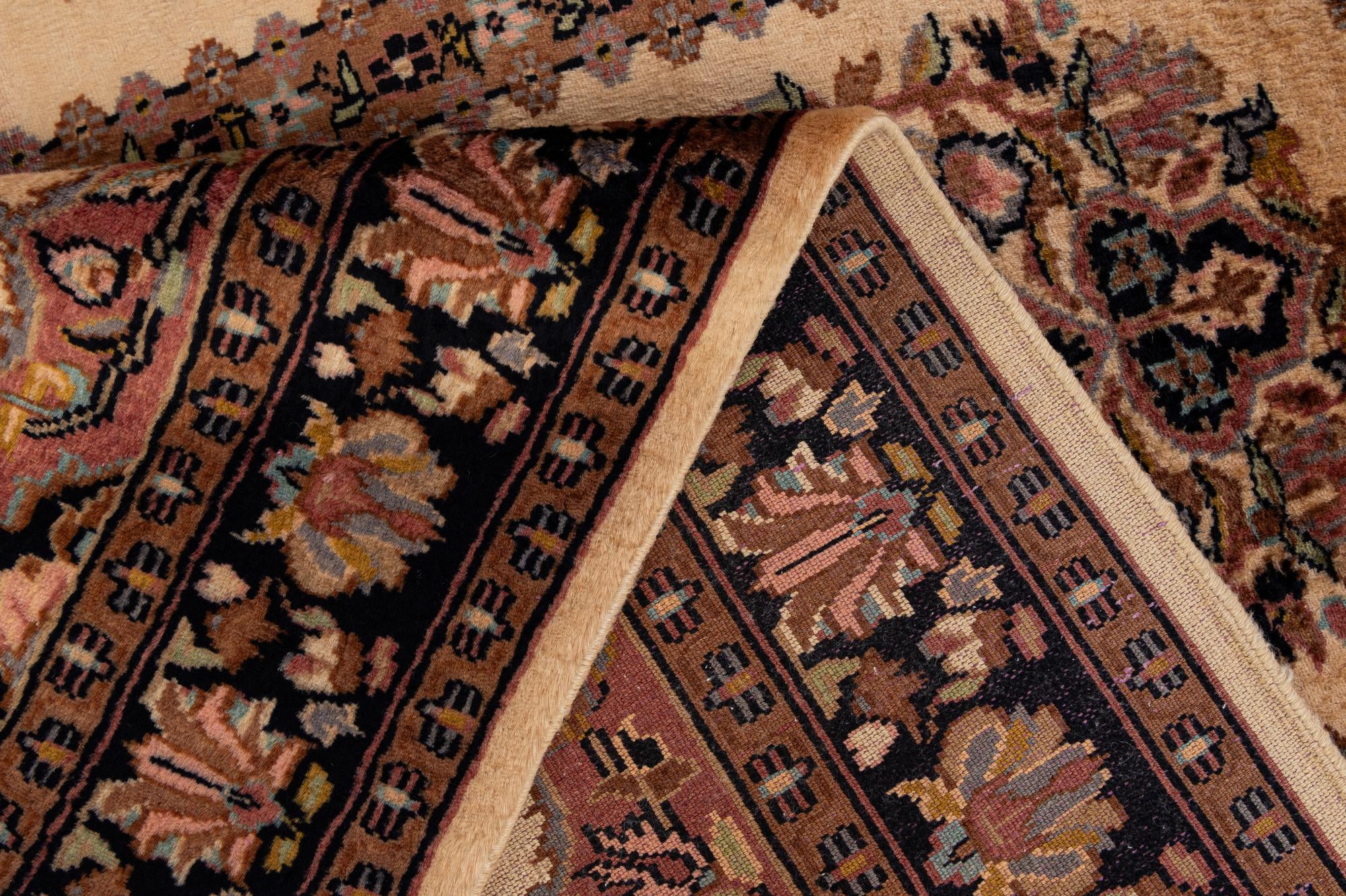 3' 3 x 5' Hand Knotted Kashmir Oriental Wool Rug