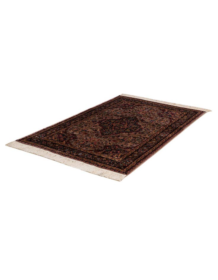 Detail image of 4' 1 x 6' 1 Hand Knotted Kashmir Rug