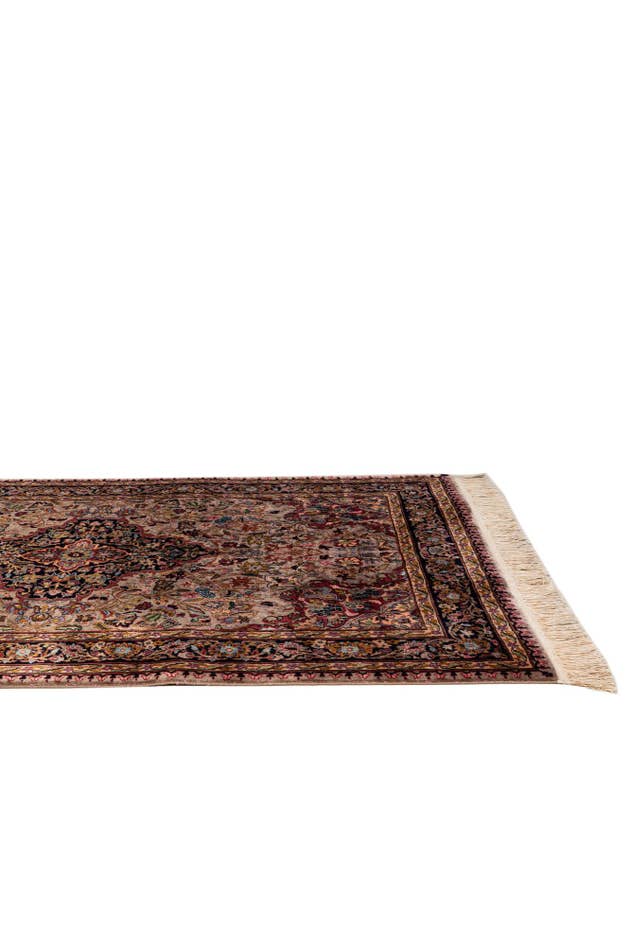Detail image of 4' 1 x 6' 1 Hand Knotted Kashmir Rug