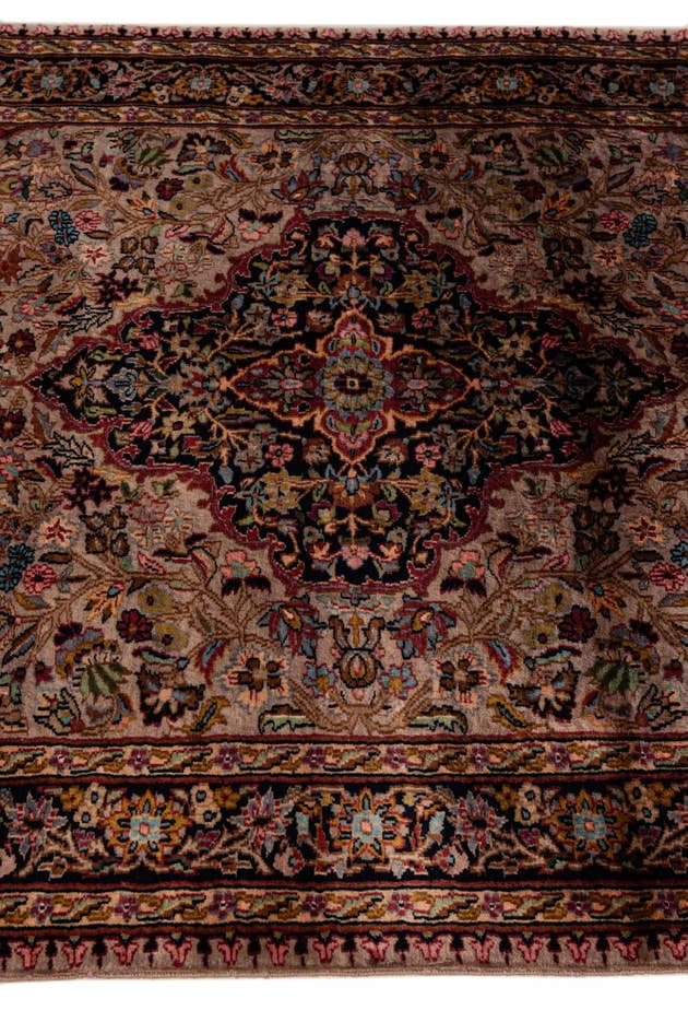 Detail image of 4' 1 x 6' 1 Hand Knotted Kashmir Rug
