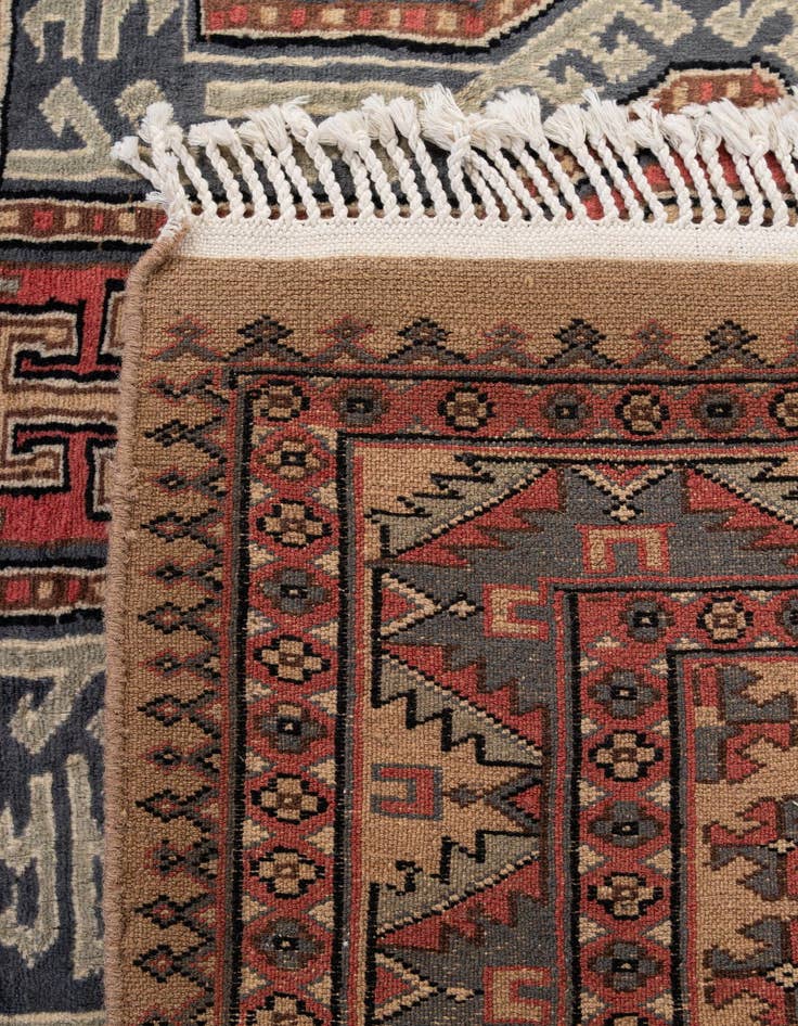 Detail image of 4' 2 x 6' 2  Hand Knotted Kazak Oriental Wool Rug