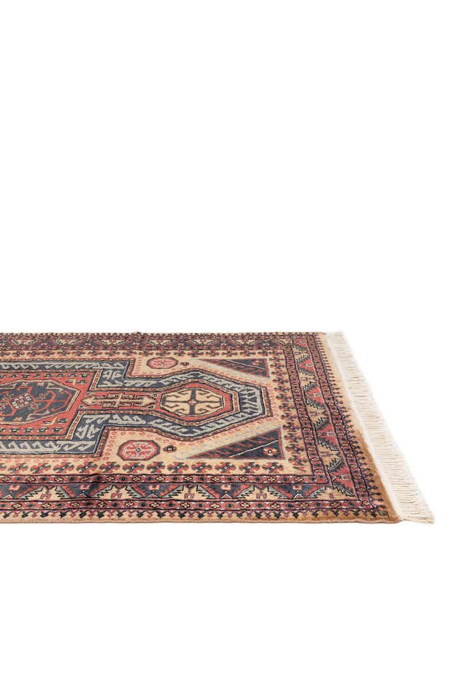 4' 2 x 6' 2 Hand Knotted Kazak Oriental Wool Rug