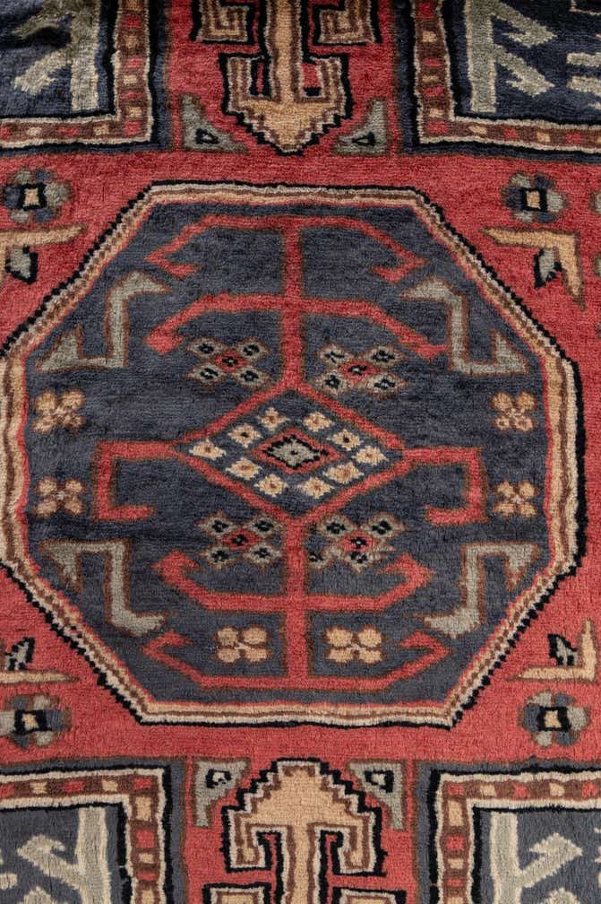 4' 2 x 6' 2 Hand Knotted Kazak Oriental Wool Rug