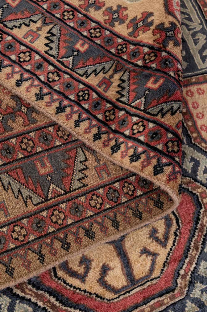 4' 2 x 6' 2 Hand Knotted Kazak Oriental Wool Rug
