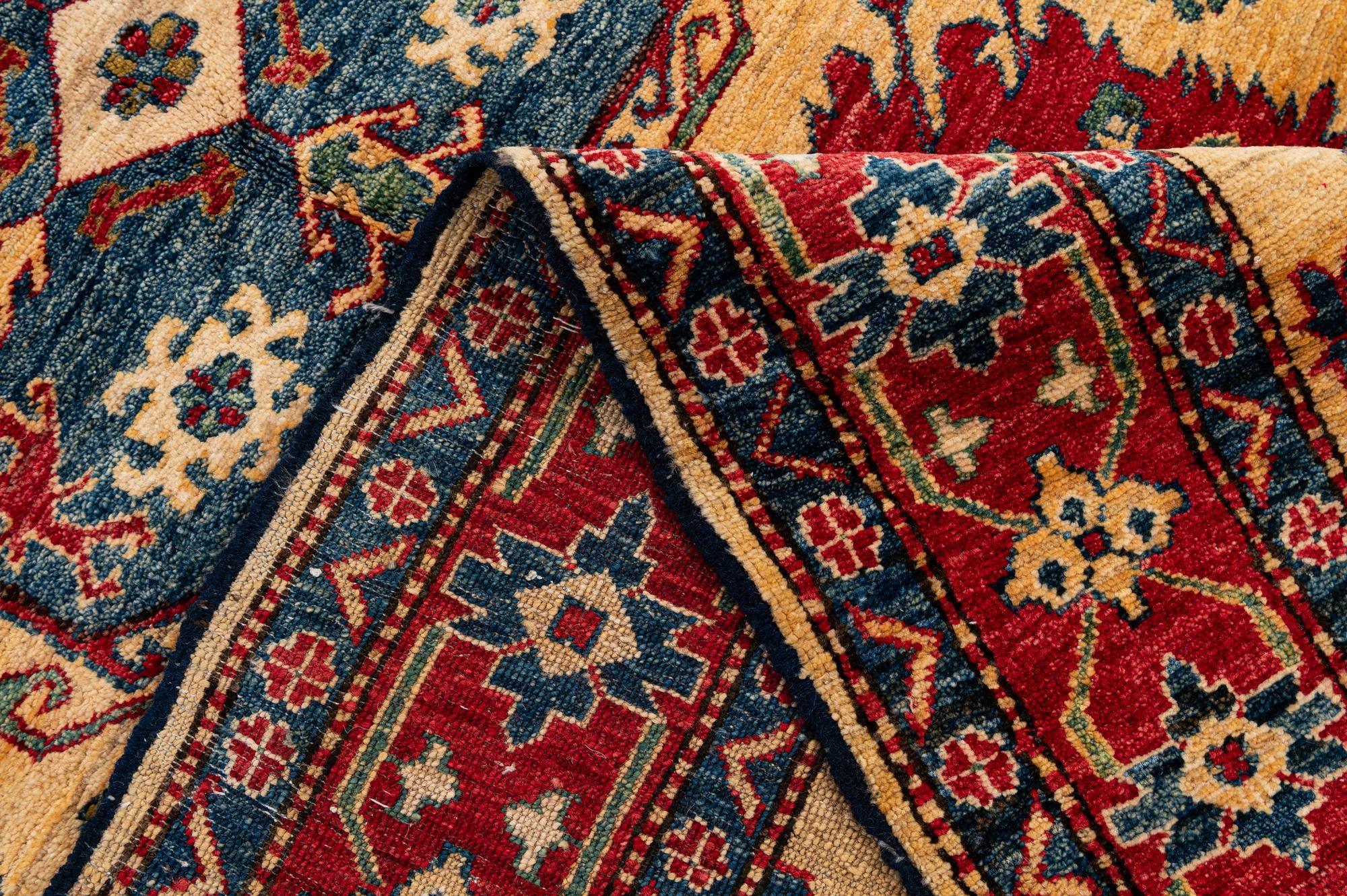 4' 9 x 8' 4 Hand Knotted Kazak Wool Rug