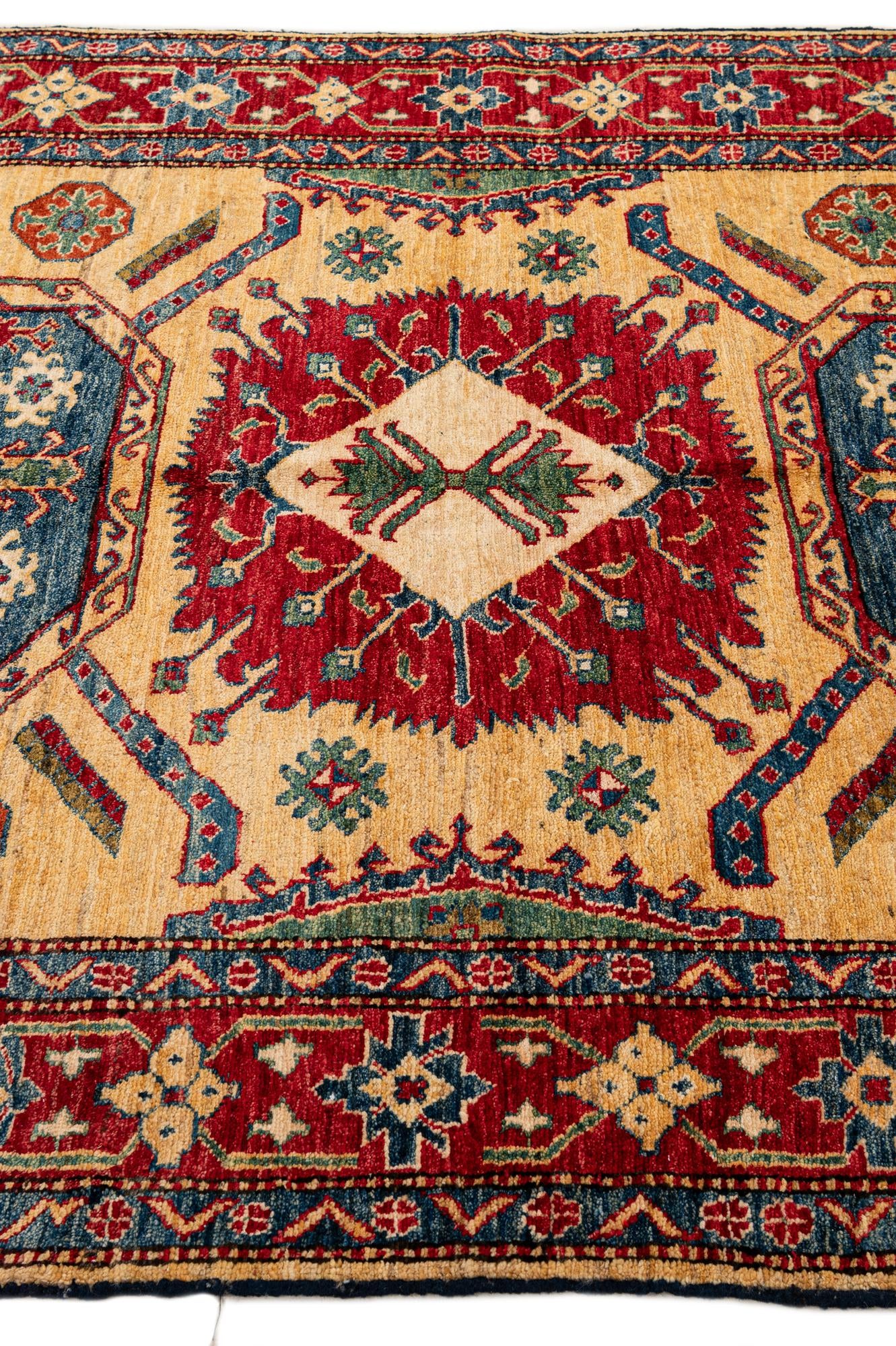 4' 9 x 8' 4 Hand Knotted Kazak Wool Rug