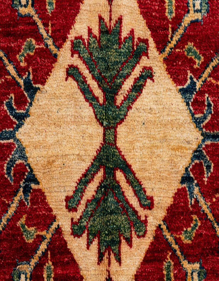 Detail image of 4' 9 x 8' 4  Hand Knotted Kazak Wool Rug