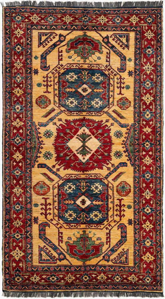 4' 9 x 8' 4 Hand Knotted Kazak Wool Rug