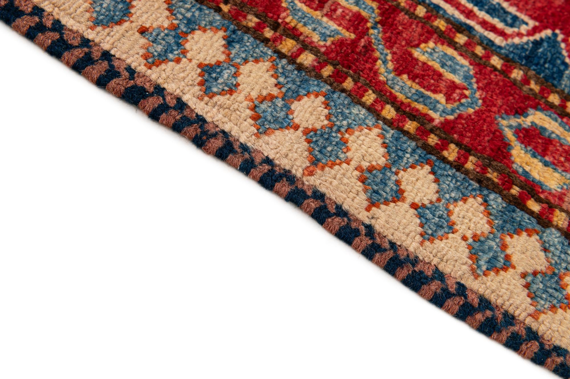 5' 10 x 8' 6 Hand Knotted Kazak Wool Rug