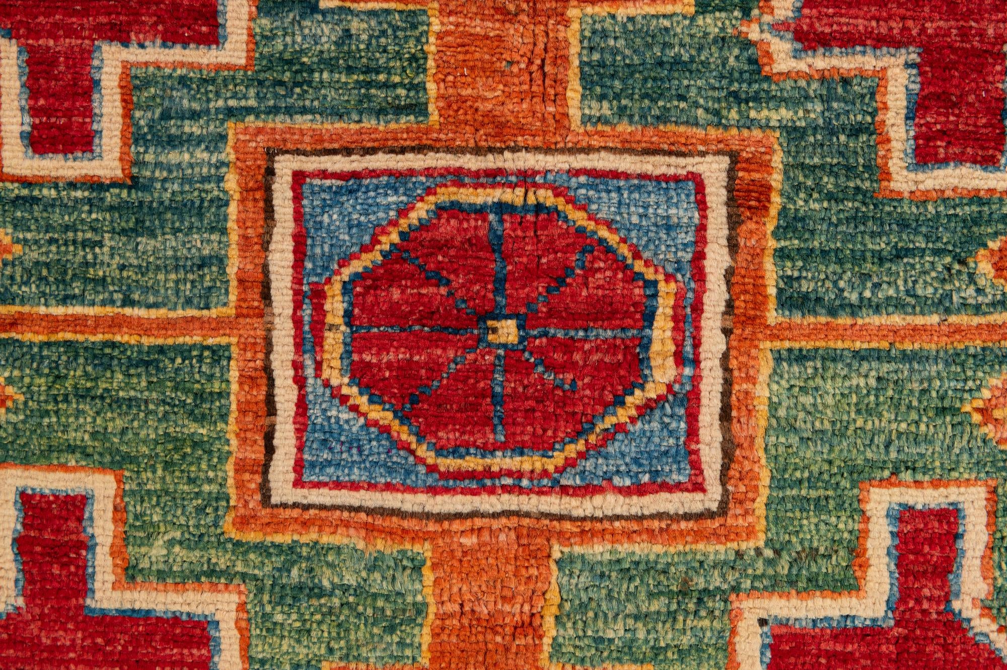 5' 10 x 8' 6 Hand Knotted Kazak Wool Rug