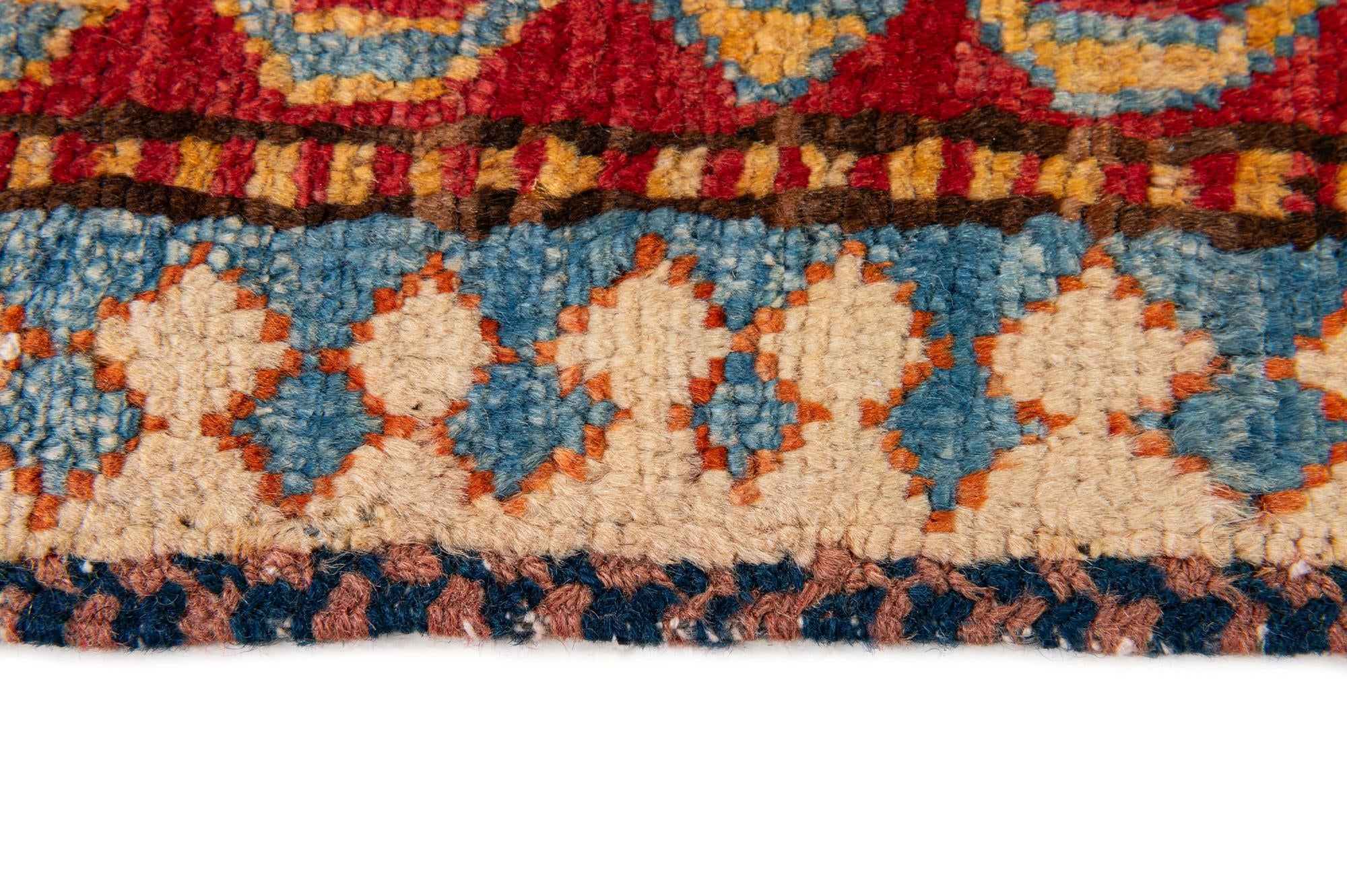 5' 10 x 8' 6 Hand Knotted Kazak Wool Rug