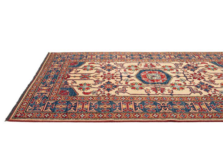4' 3 x 6' 4 Hand Knotted Kazak Wool Rug
