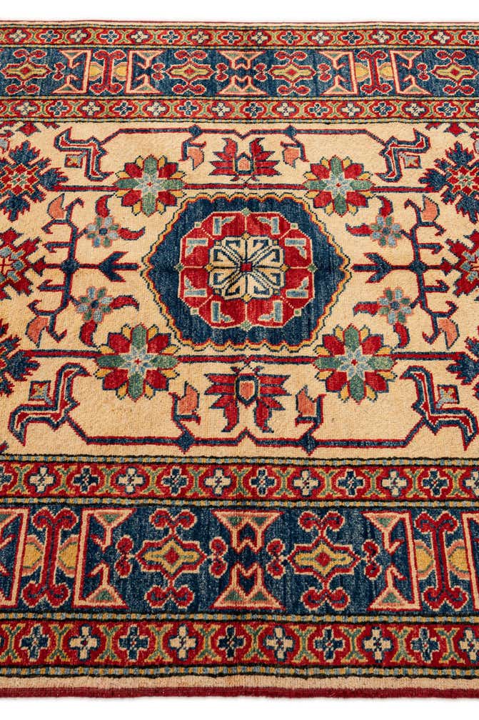 4' 3 x 6' 4 Hand Knotted Kazak Wool Rug