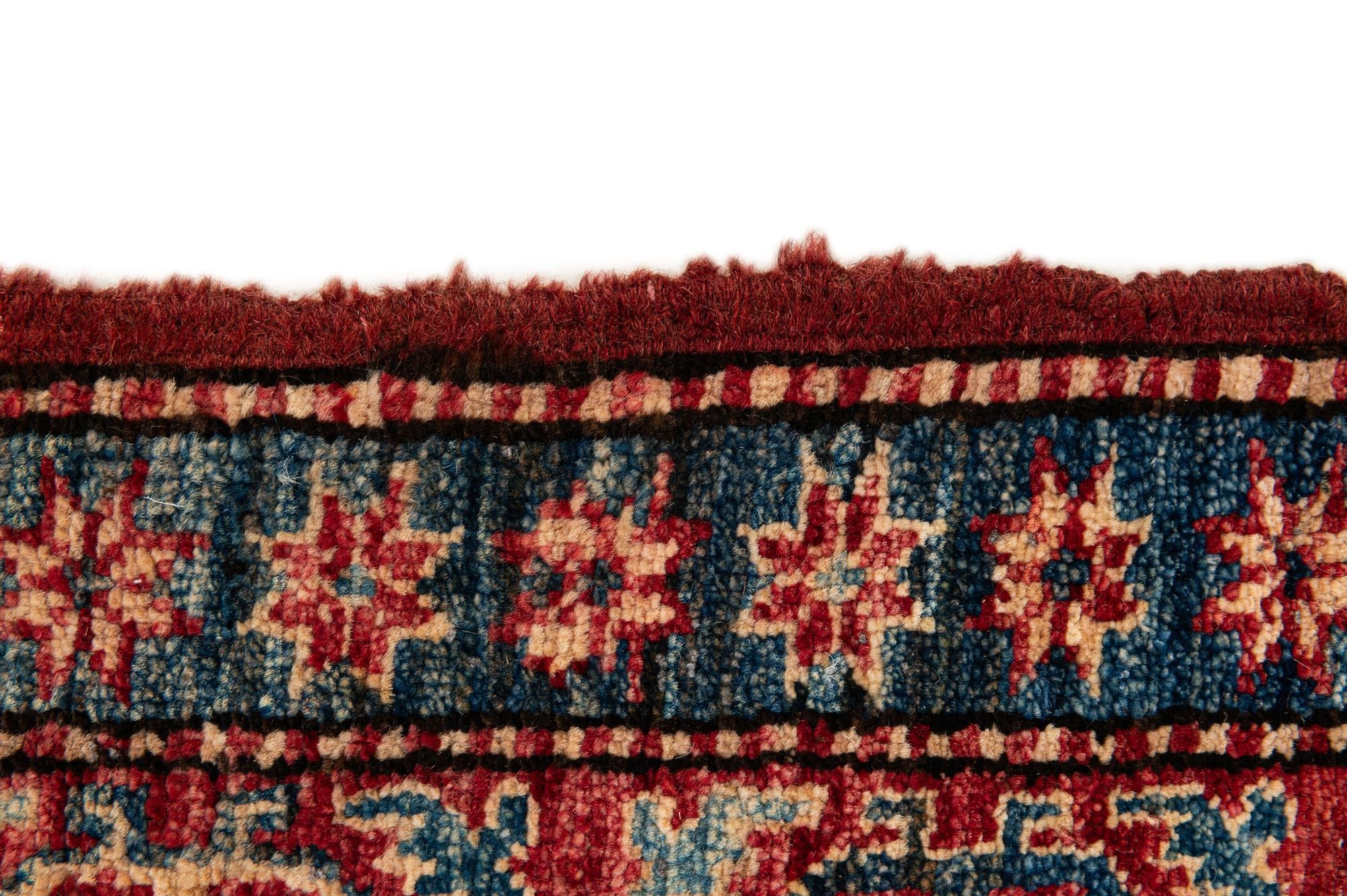 4' 1 x 6' 6 Hand Knotted Kazak Wool Rug