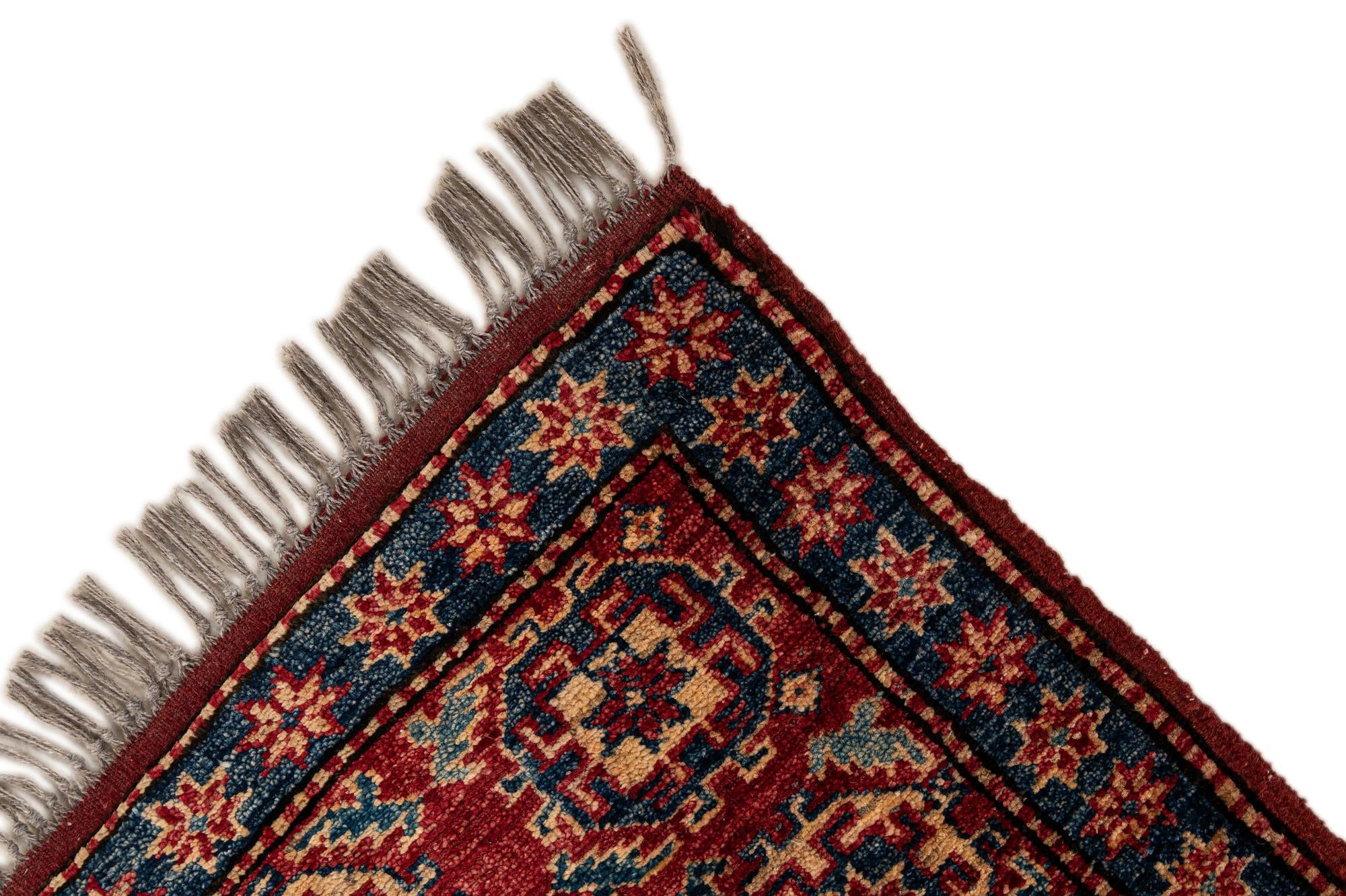 4' 1 x 6' 6 Hand Knotted Kazak Wool Rug