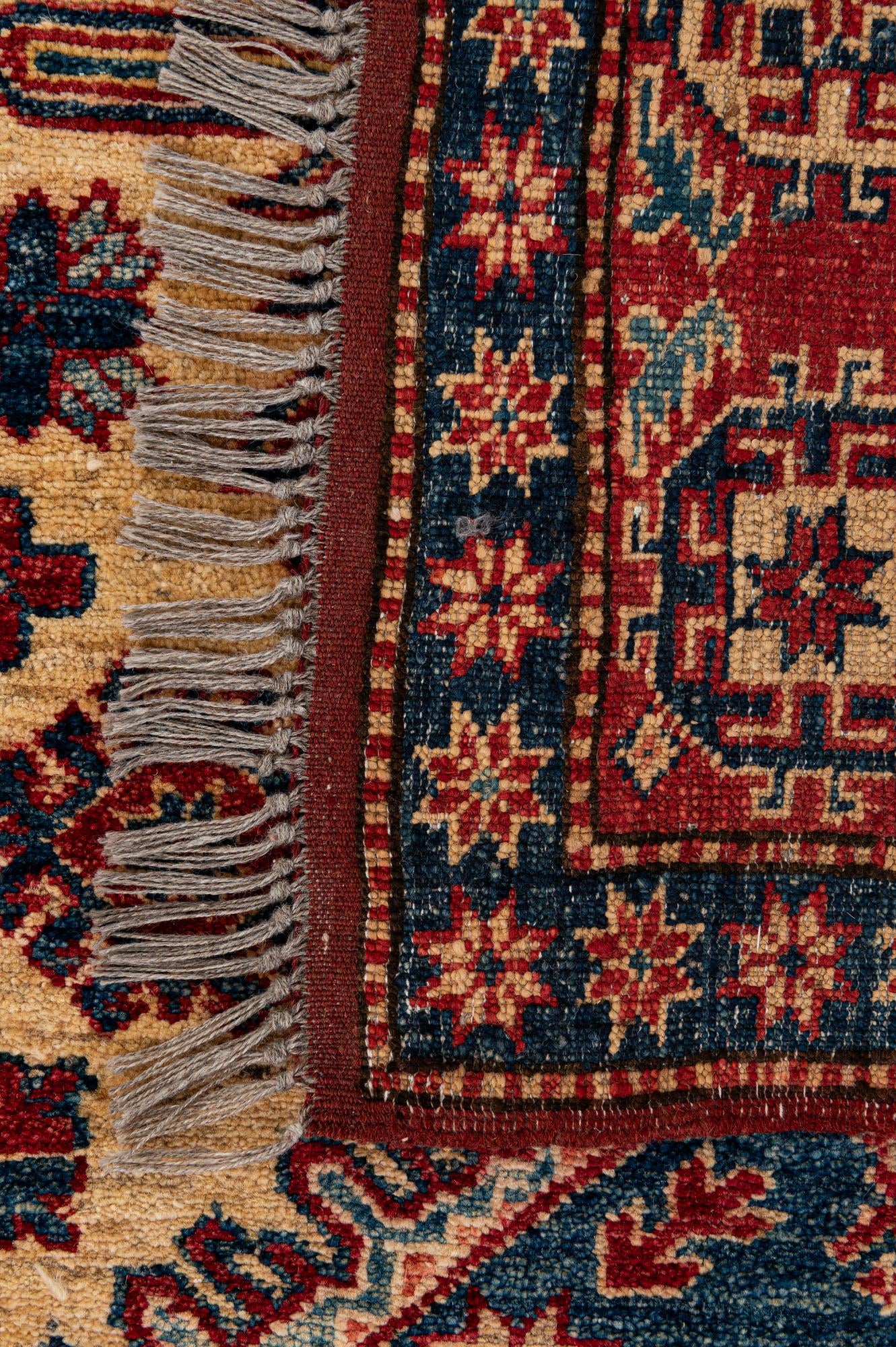 4' 1 x 6' 6 Hand Knotted Kazak Wool Rug