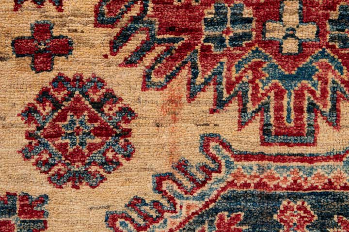 4' 1 x 6' 6 Hand Knotted Kazak Wool Rug