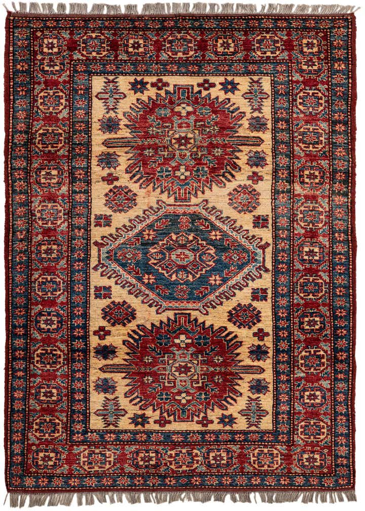 4' 1 x 6' 6 Hand Knotted Kazak Wool Rug