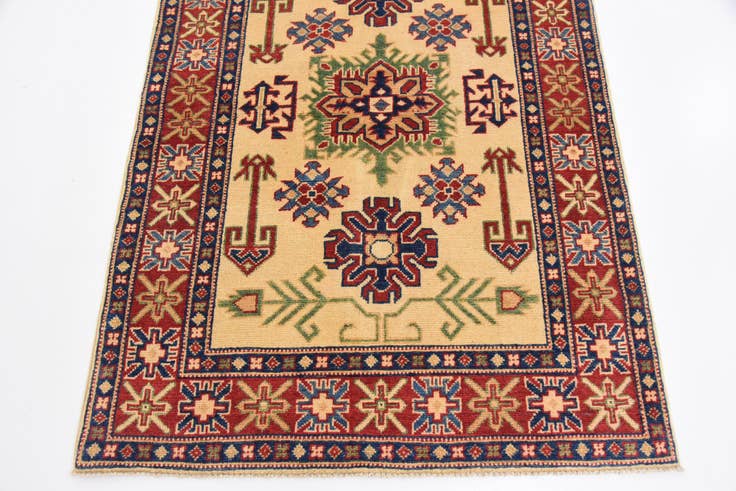 Detail image of 3' 5 x 4' 10 Hand Knotted Kazak Oriental Rug