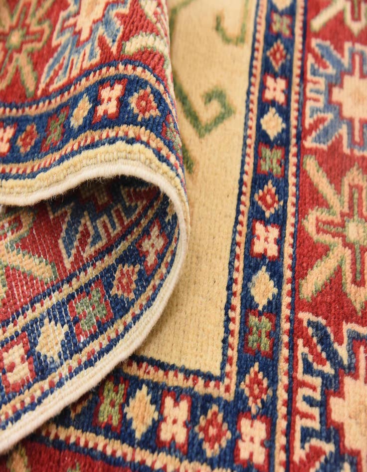 Detail image of 3' 5 x 4' 10  Hand Knotted Kazak Oriental Rug