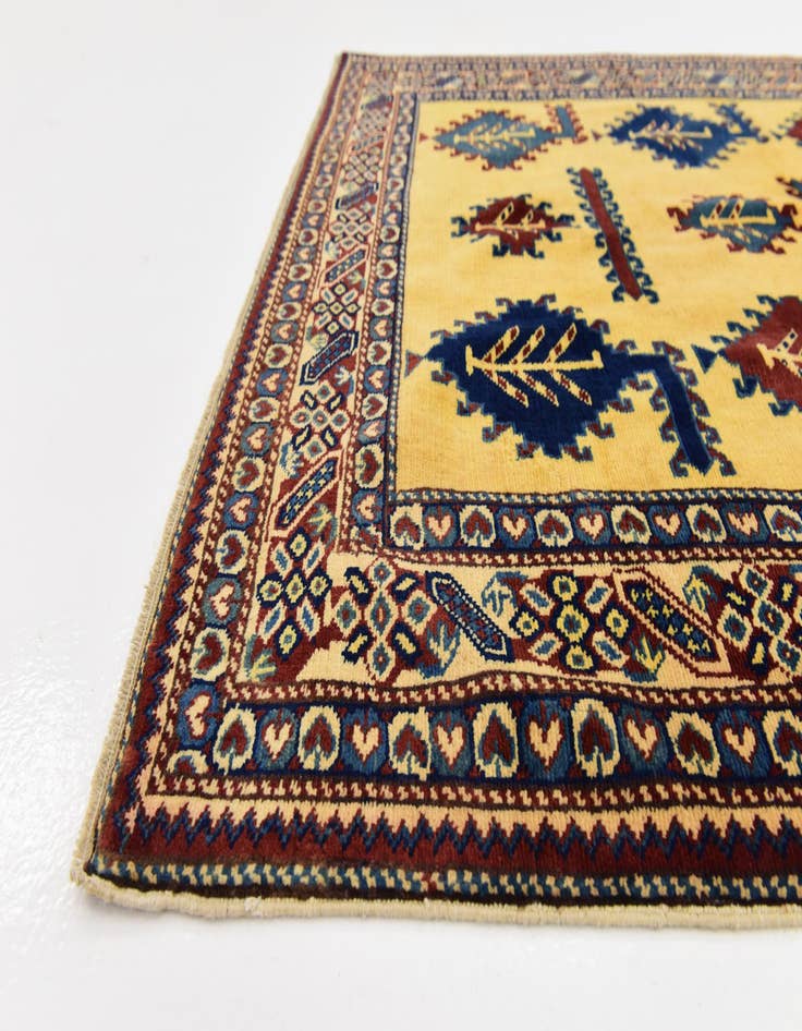 Detail image of 4' 3 x 5' 3  Hand Knotted Kazak Rug