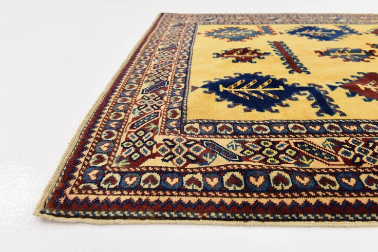 Detail image of 4' 3 x 5' 3 Hand Knotted Kazak Rug