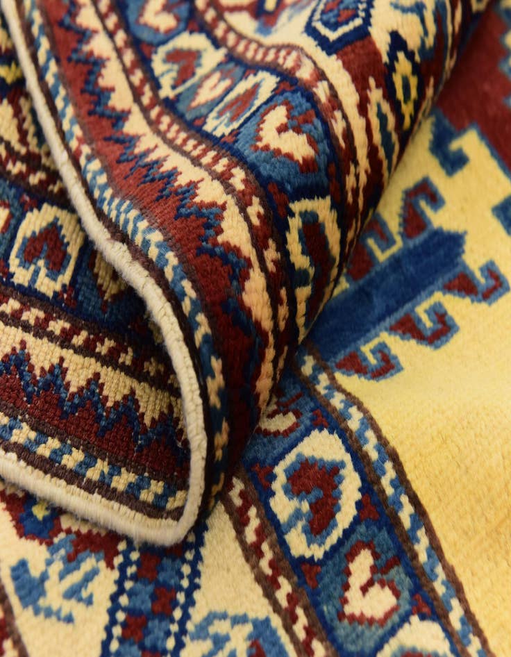 Detail image of 4' 3 x 5' 3  Hand Knotted Kazak Rug