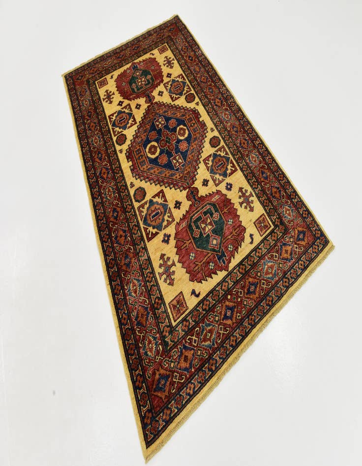 Detail image of 4' x 6' 4 Hand Knotted Kazak Rug