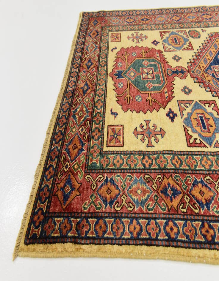 Detail image of 4' x 6' 4 Hand Knotted Kazak Rug
