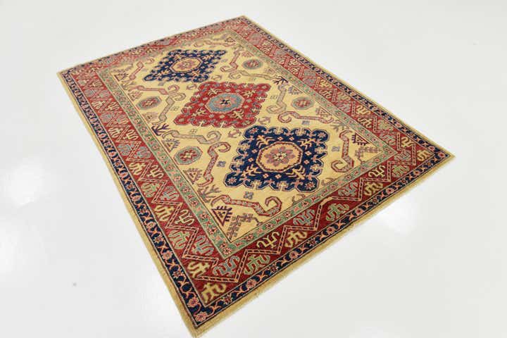 4' 9 x 6' 7 Hand Knotted Kazak Rug