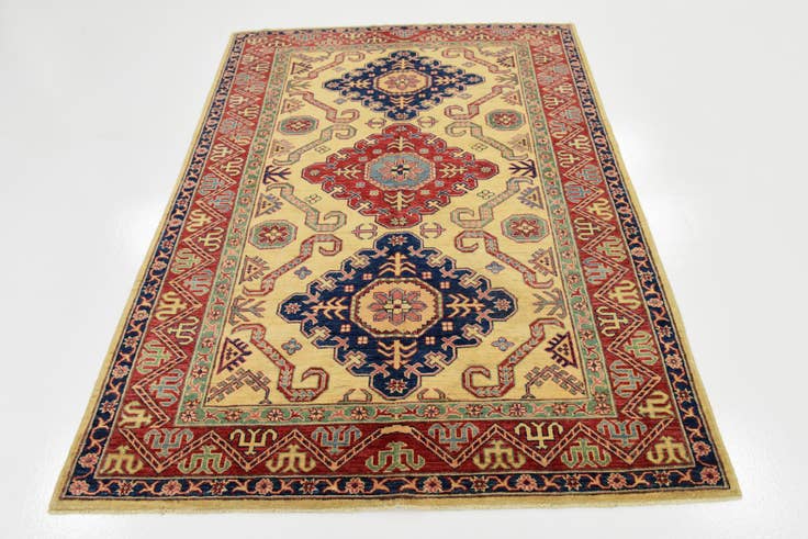 Detail image of 4' 9 x 6' 7 Hand Knotted Kazak Rug