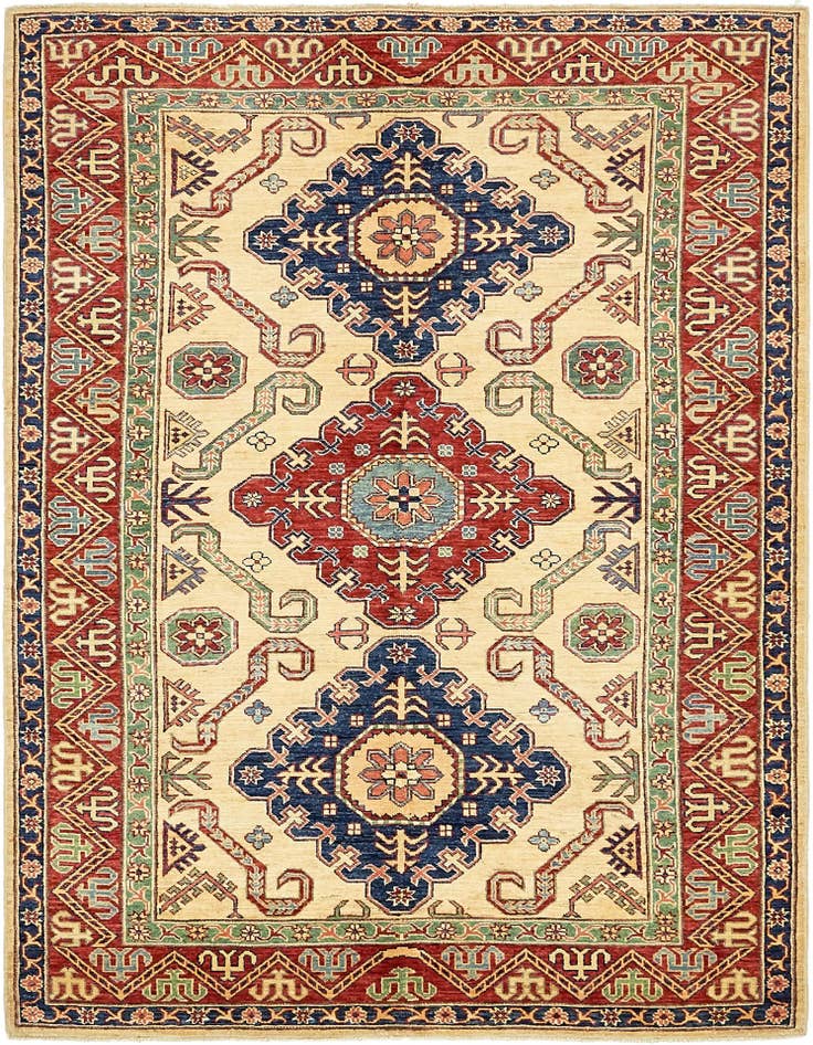 Detail image of 4' 9 x 6' 7 Hand Knotted Kazak Rug