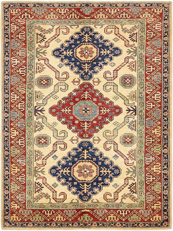 Detail image of 4' 9 x 6' 7 Hand Knotted Kazak Rug