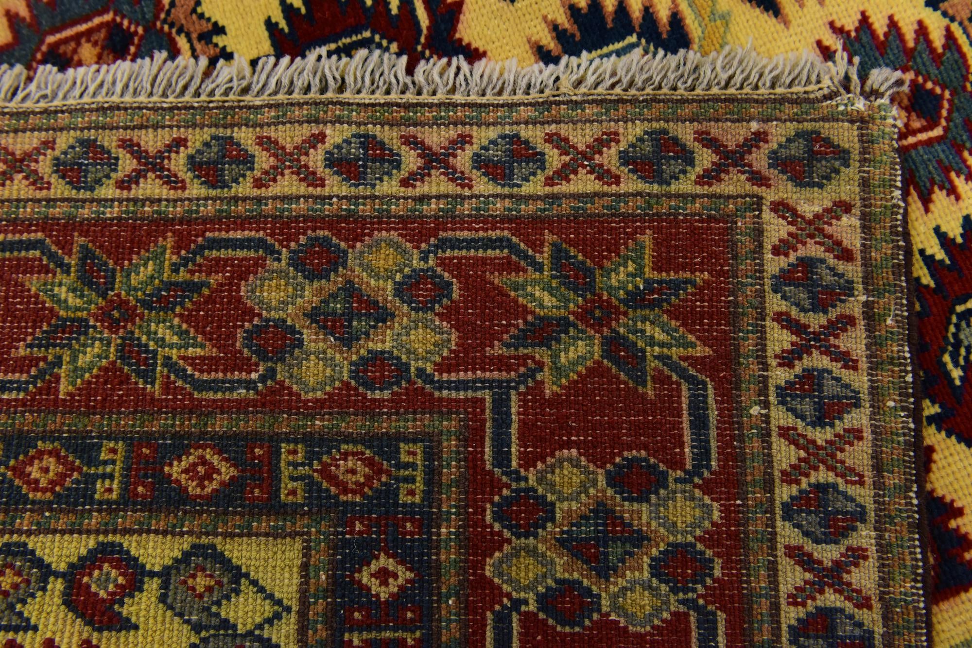 4' x 5' 6 Hand Knotted Kazak Rug