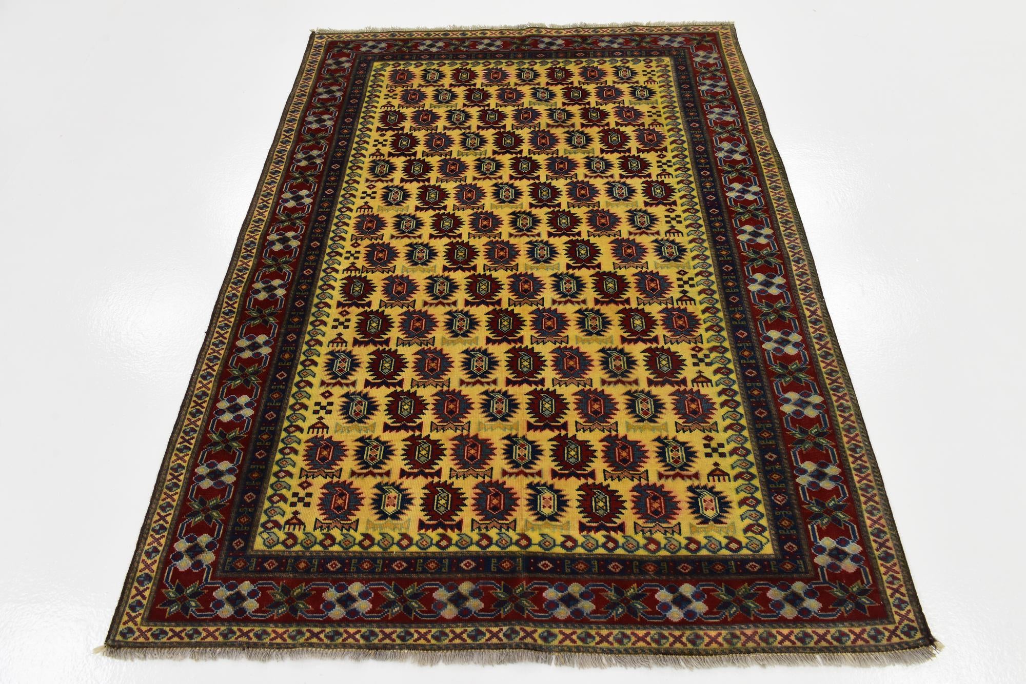 4' x 5' 6 Hand Knotted Kazak Rug