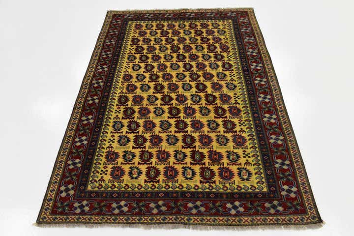 4' x 5' 6 Hand Knotted Kazak Rug