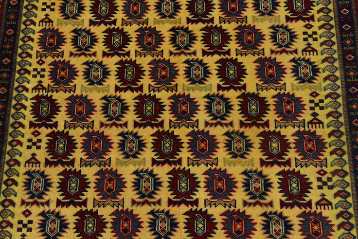 Detail image of 4' x 5' 6 Hand Knotted Kazak Rug