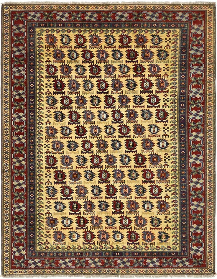 Detail image of 4' x 5' 6 Hand Knotted Kazak Rug