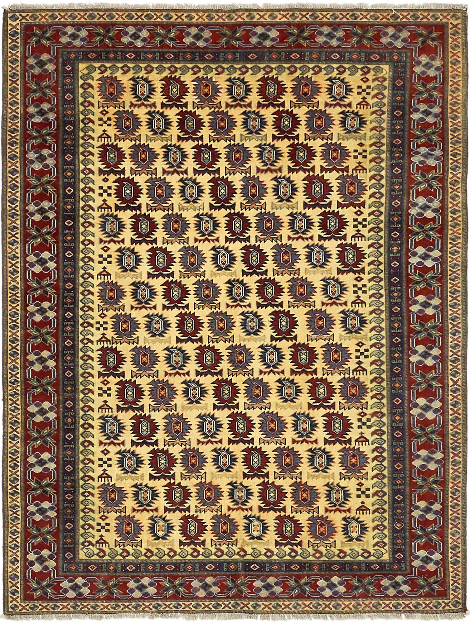 4' x 5' 6 Hand Knotted Kazak Rug