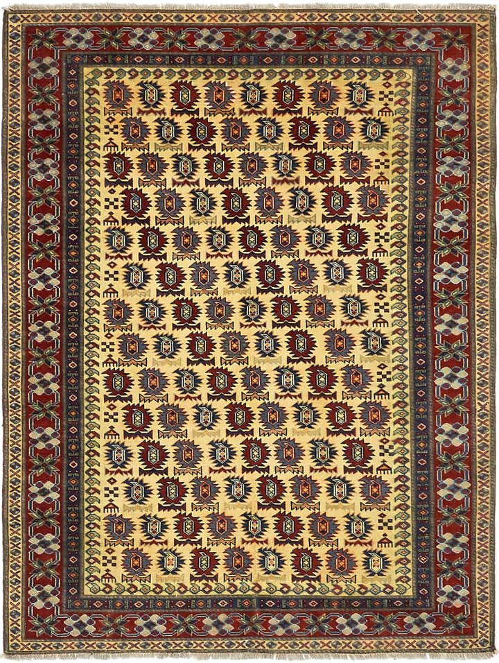 4' x 5' 6 Hand Knotted Kazak Rug