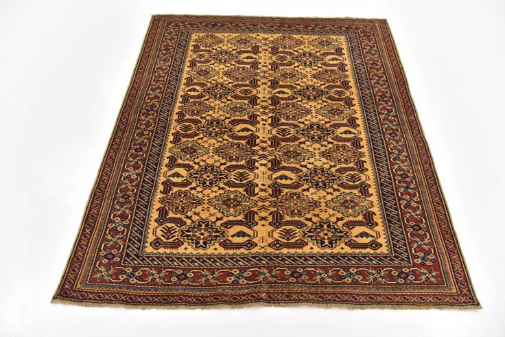 Detail image of 4' 10 x 5' 10 Hand Knotted Kazak Oriental Rug