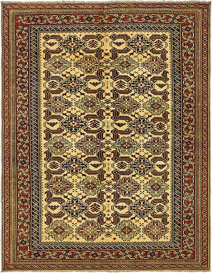 Detail image of 4' 10 x 5' 10 Hand Knotted Kazak Oriental Rug