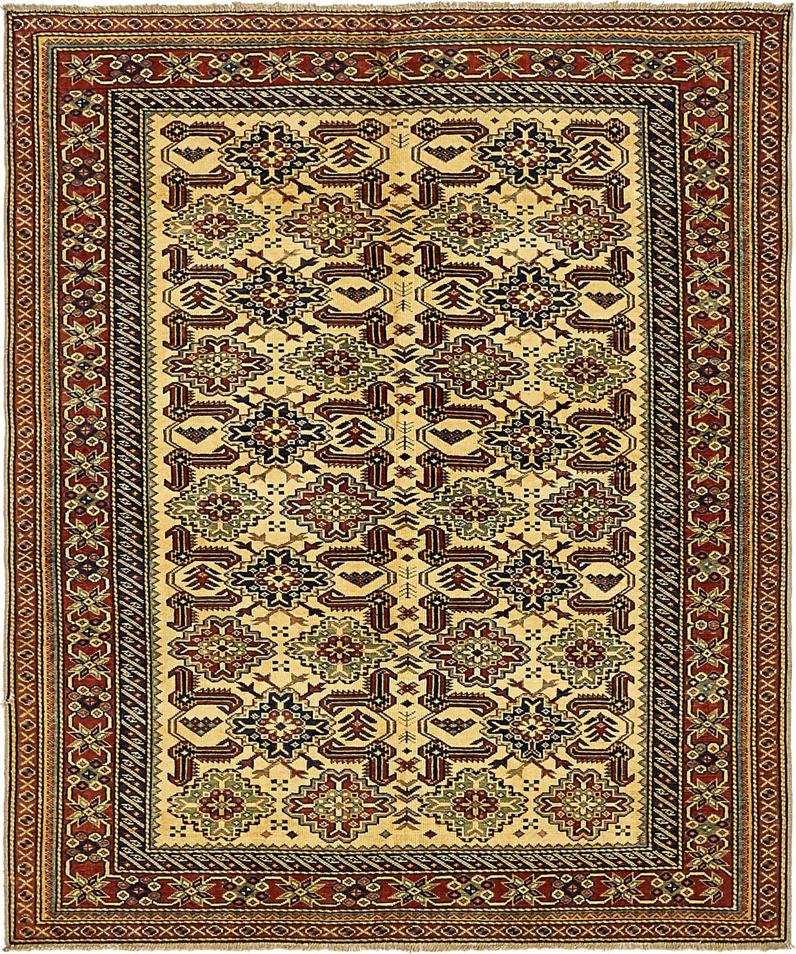 4' 10 x 5' 10 Hand Knotted Kazak Oriental Rug