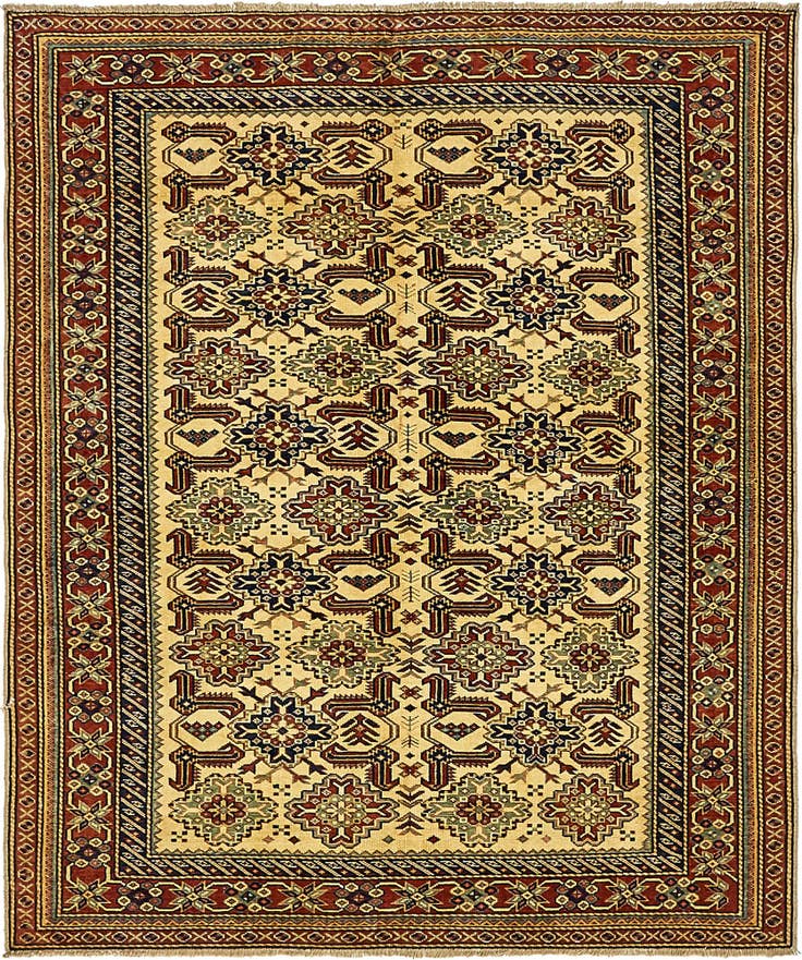 Detail image of 4' 10 x 5' 10 Hand Knotted Kazak Oriental Rug