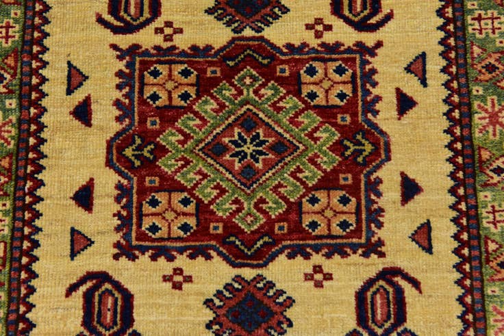 Detail image of 2' 9 x 4' Hand Knotted Kazak Rug