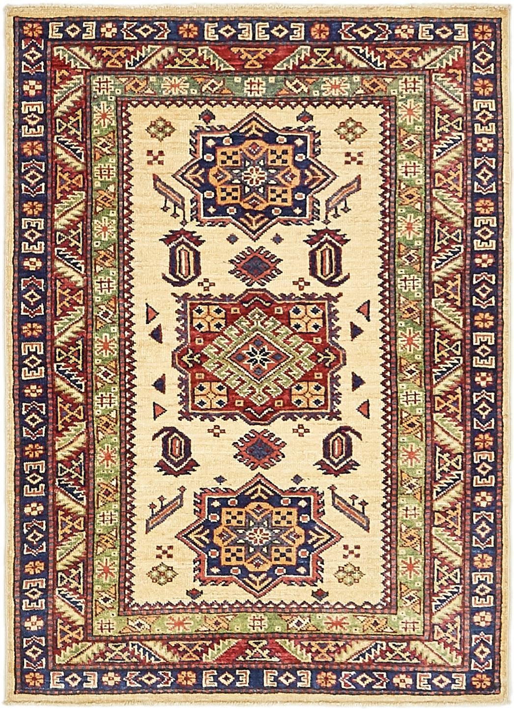 85cm x 120cm anudado a mano Kazak Alfombra