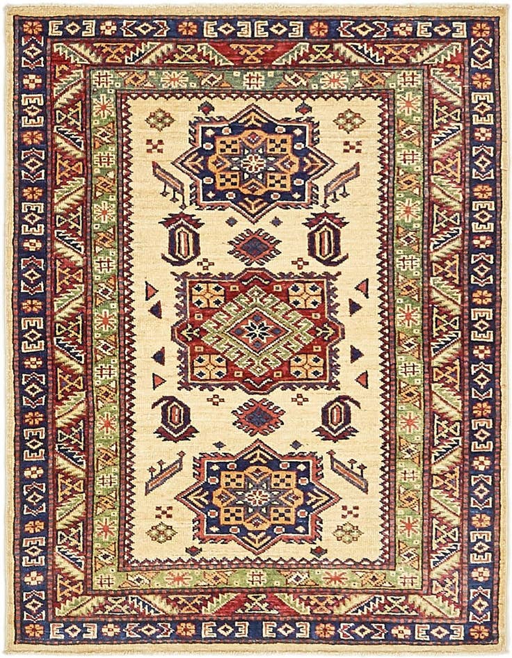 Detail image of 2' 9 x 4' Hand Knotted Kazak Rug