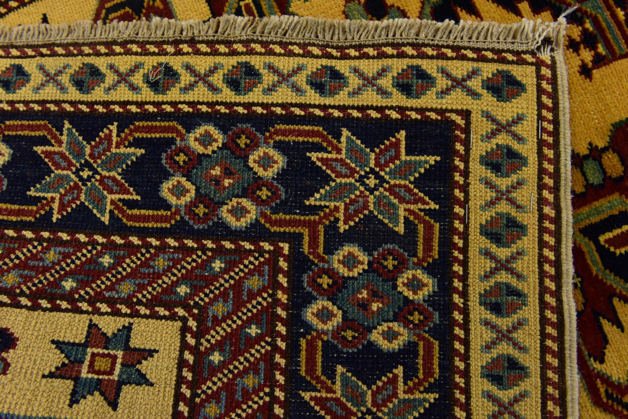 3' 2 x 4' 5 Hand Knotted Kazak Rug